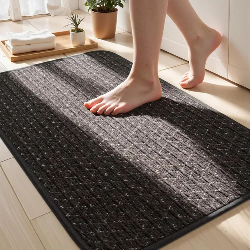 Alfombra de Baño Fina Antideslizante con Respaldo de Goma de Secado Rápido Súper Absorbente Alfombras de Baño que Caben Debajo de la Puerta,