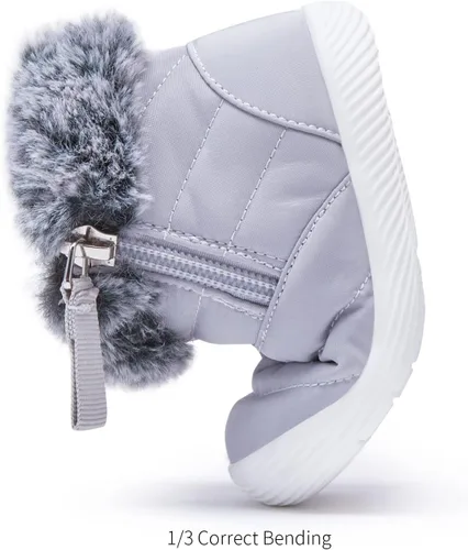 Miniatura 6 de BMCiTYBM Botas de nieve impermeables para bebé niño y niña, botines cálidos de invierno, antideslizantes, ligeros, zapatos al aire libre