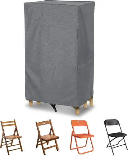 Miniatura 9 de AKEfit Bolsa de almacenamiento para sillas plegables para 1 paquete, 600D resistente al agua para sillas plegables de plástico y madera, 20 pies