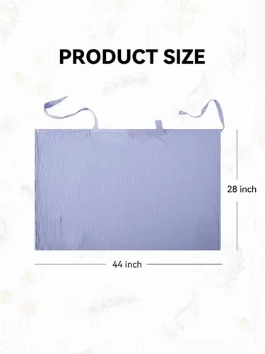 Miniatura 7 de TILLYOU Funda de lactancia de muselina para lactancia materna, 100% algodón transpirable con cuello de arco para mujer, azul