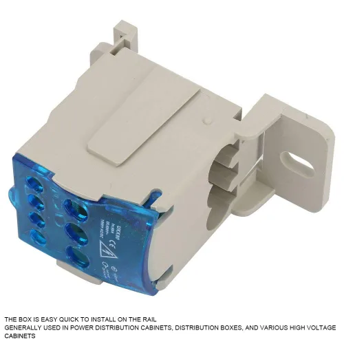 Miniatura 4 de Caja de distribución de bloque de terminales, Caja de distribución de bloque de terminales de carril DIN Conector de cable eléctrico Caja