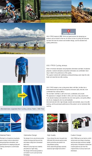 Miniatura 4 de UGLY FROG Designs - Pantalones cortos de ciclismo con pantalones cortos con peto, pantalones cortos de ciclismo Pro/BIP, acolchado 3D Coolmax