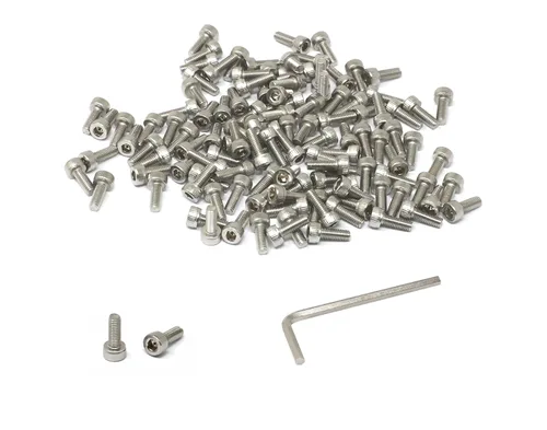 Miniatura 106 de iexcell 25 piezas M4 x 60/65/70/75/3.150 in paso de rosca 0.028 in acero inoxidable 304 cabeza hexagonal Tornillos Tornillos surtido Kit