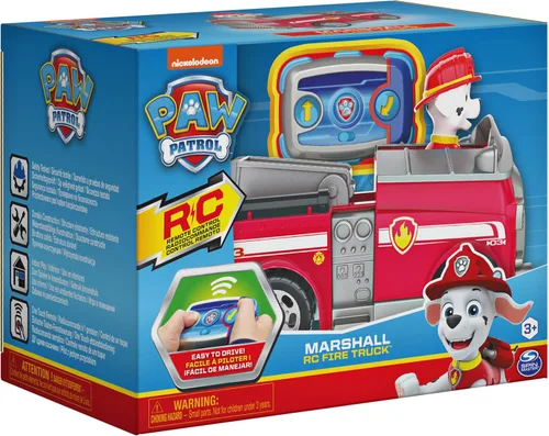 Miniatura 9 de Patrulla Canina, camión de bomberos de Marshall con control remoto de 2 vías, para niños a partir de 3 años