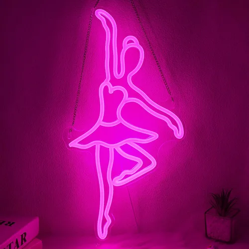 Miniatura 13 de Letrero de neón de fútbol de OkiyiD para niñas - Decoración de pared deportiva regulable con alimentación USB, regalos únicos para mujeres y niñas