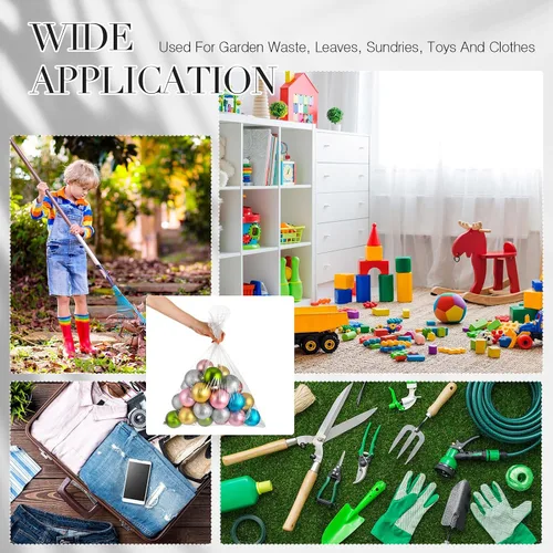 Miniatura 6 de Yeaqee 100 bolsas grandes de plástico transparente, bolsas de polietileno, embalaje de plástico, palomitas de maíz planas grandes para masa de pan