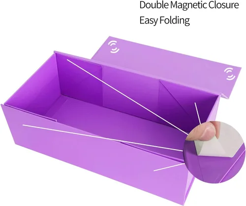 Miniatura 3 de Caja de Regalo Morada de 12" x 6" x 4" con Tapa de Cierre Magnético, Caja de Regalos para Obsequios, Cajas de Regalo para Damas de Honor, Caja Morado