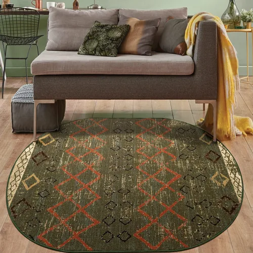 Antep Rugs - Alfombras antideslizantes de 5 x 7 pies (antideslizante) con parte trasera de goma, de estilo antiguo, bohemio, marroquí y con pelo