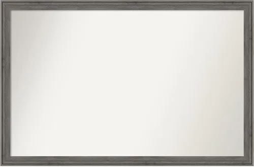 Miniatura 479 de Amanti Art Espejo personalizado, espejo de baño gris plomo a rayas, espejo de pared o espejo de tocador de baño sobre el fregadero