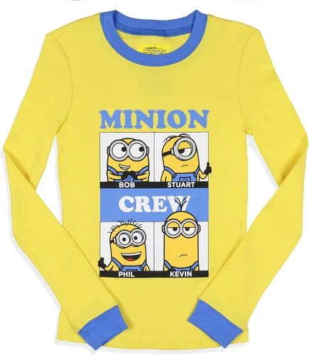 Miniatura 2 de INTIMO Despicable Me Minions Crew Bob Stuart Phil Kevin - Conjunto de pijama ajustado para niños