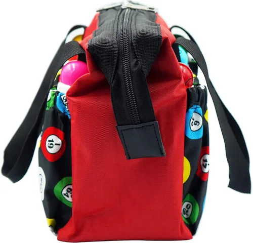 Miniatura 3 de Yuanhe Bolsas de Bingo Dauber con 6 bolsillos, bolsa de bingo roja Rojo