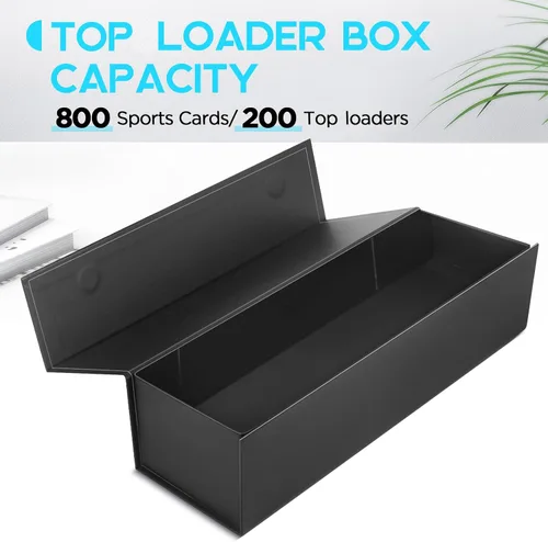 Miniatura 7 de Vowcarol Caja de almacenamiento para tarjetas coleccionables, caja de almacenamiento de carga superior, caja de pasatiempos para 800 tarjetas, 1