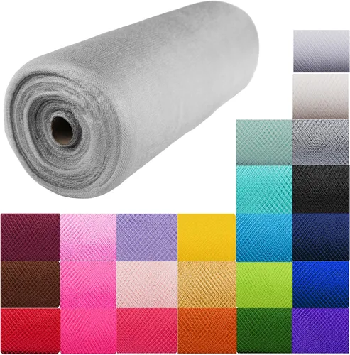 Miniatura 10 de Craft And Party, Rollo de Tul de Tela Negra de 54 Pulgadas por 40 Yardas (120 pies) Rollo de Tul de Tela para Falda Tutú de Bricolaje, Bodas y Negro