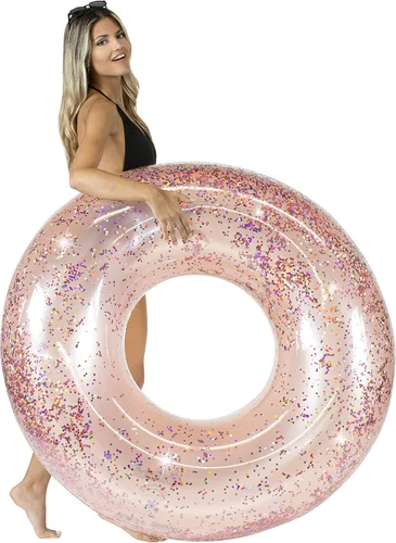 Miniatura 7 de PoolCandy Tubo de piscina jumbo, 48 pulgadas, múltiples estilos de tubo Brillo de oro rosa