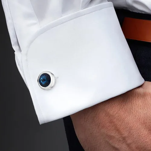 Miniatura 2 de Gemelos para hombre, estilo elegante, con caja de regalo