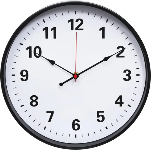 Miniatura 8 de LEIKE Reloj de pared de metal de 10 pulgadas, color negro, retro de cuarzo silencioso, funciona con pilas, decorativo para patio, cocina, sala