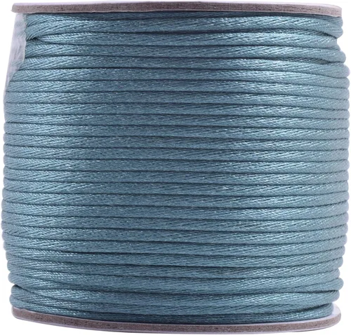 Miniatura 51 de KONMAY 80 Yardas 1.0mm Cordón Rattail de Nylon Satén Seda Trim Hilo para Cuentas para Nudos Chinos, Kumihimo, Trabajo con Cuentas, Macramé, 2-Azul
