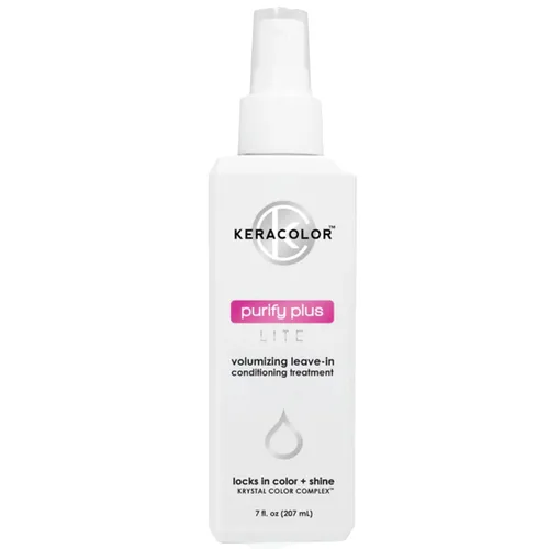 KERACOLOR Acondicionador sin enjuague de queratina para spray tratado con aceite desenredante para cabello rizado, parabenos sin gluten y vegano,