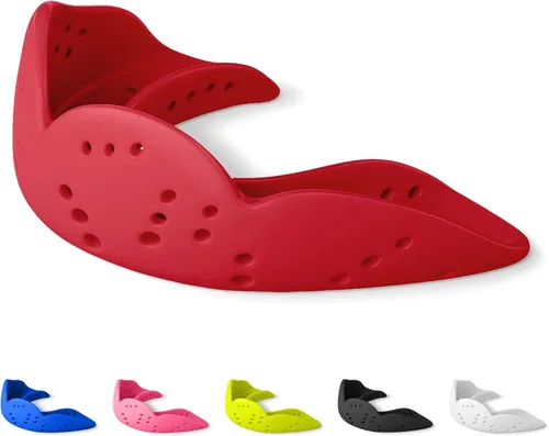 Miniatura 30 de SISU Aero - Protectores bucales 0.06 pulgadas, ajuste a la medida, protector bucal deportivo, para jóvenes y adultos, S