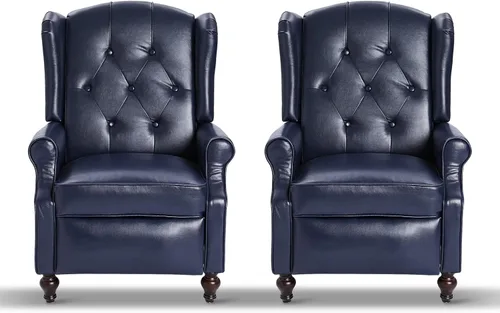 Miniatura 19 de Silla Reclinable Wingback - Sillón Reclinable Acolchado - Silla Reclinable de Masaje con Calor - Sillón Reclinable de Tela Push Back con Control
