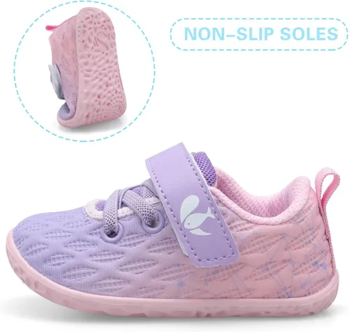 Miniatura 5 de FEETCITY Zapatillas de bebé para niños y niñas, zapatos de primera caminata, zapatos de cuna para recién nacidos, zapatos de meter
