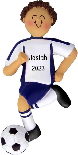 Miniatura 8 de Adornos de fútbol 3D para niña para árbol de Navidad, adorno de fútbol personalizado 2025, adornos de Navidad personalizados para niños, regalos