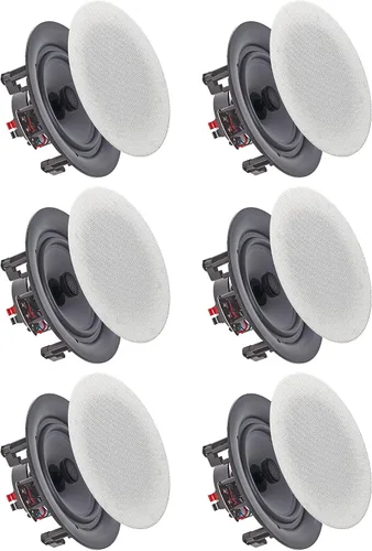 Miniatura 11 de Vaiyer Juego de 2 altavoces de techo sin marco de 5.25 pulgadas, 350 vatios (por par) sistema de cine en casa, montaje empotrado en pared