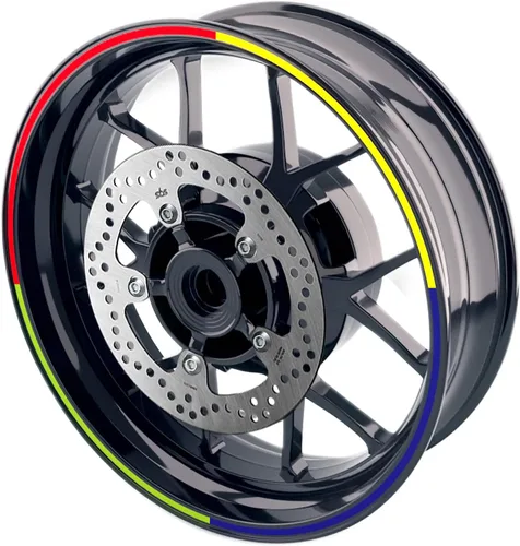 Miniatura 30 de MC MOTOPARTS Pegatinas de llanta exterior de 17 pulgadas C02B compatibles con YZF R125 MT125 MT07 MT10 MT25 FZ25 MT03 (azul)