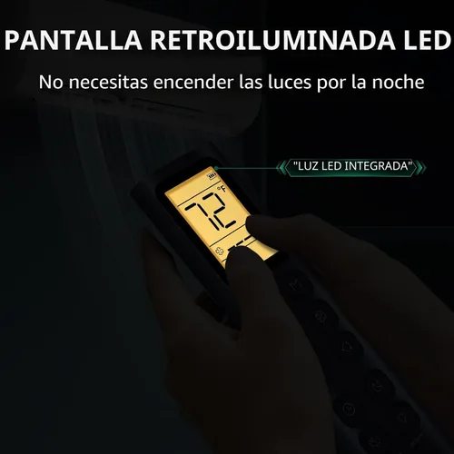 Miniatura 2 de Mando a distancia de CA de repuesto para aire acondicionado portátil DREO AC318S AC319S - Conmutable entre Fahrenheit y Celsius (negro)