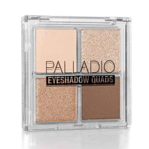 Miniatura 16 de Palladio Cuartetos de Sombras de Ojos, Mate Aterciopelado Pigmentado Difuminable, Acabados Metálicos y Brillantes, Fórmula Cremosa, Paleta de Gossip