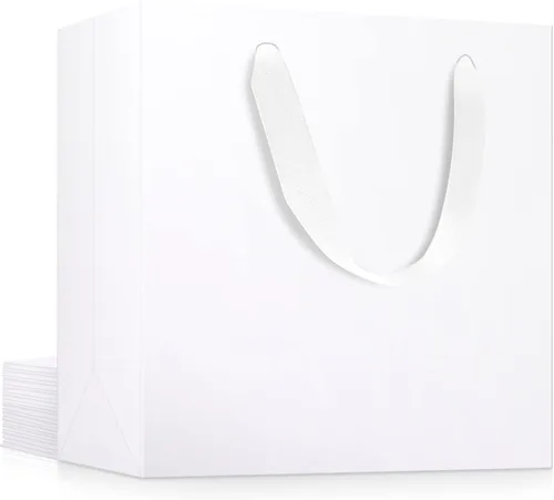 Miniatura 45 de EUSOAR Bolsas de Regalo Grandes Azul Marino, Paquete de 25 - Bolsas de Papel de Compras de 12.5"x4.5"x11" con Asas para Negocios, Manualidades