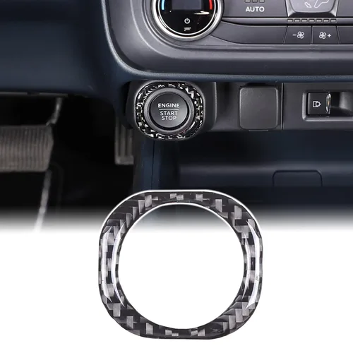 Miniatura 10 de Aunginsy Cubierta de anillo para decoración de arranque de motor de automóvil compatible con Ford Maverick 2022 2023 2024 de aluminio para botón