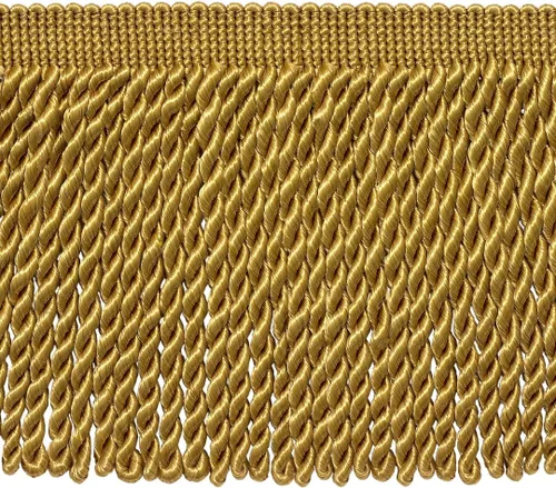 DÉCOPRO Colección Basic Solid de 6 pulgadas (5.9 in) con flecos de lingote satinado tradicional (estilo # BFS6) dorado antiguo #C4 (oro amarillo