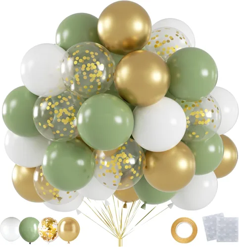 Miniatura 12 de 60 globos de confeti negro y dorado, globos metálicos de látex dorado y negro de 12 pulgadas para graduación 2026, aniversario, cumpleaños, Navidad