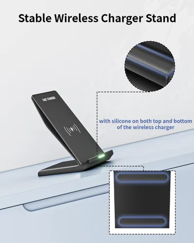 Miniatura 6 de Soporte de Carga Inalámbrica, Estación de Carga Rápida de Teléfono Inalámbrico de 15 W con Bloque USB C de 20 W para Samsung W26/S25 blanco