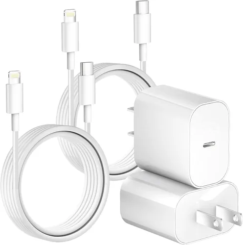 Miniatura 11 de Cargador A/C de doble puerto para iPhone 17 16 15, doble cargador USB A/C, bloque de carga rápida, paquete de 2 cargadores USB C rápidos de carga