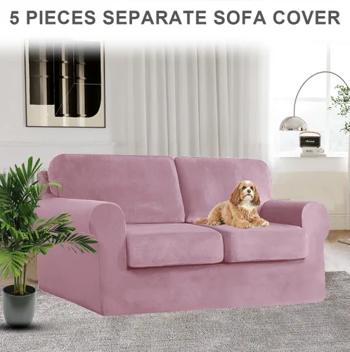 Miniatura 156 de Funda para Sofá de Terciopelo, Fundas Elásticas para Sofá para Funda Principal Separada/Respaldos y Cojines de Asiento, Funda para Sofá, para Fundas
