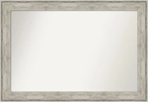 Miniatura 32 de Amanti Art Espejo de baño plateado para sobre fregadero, 28 x 47 pulgadas, espejo rectangular de plata imperial, marco de madera tradicional de gran