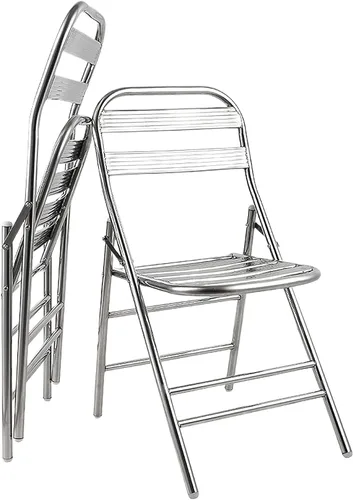 Miniatura 9 de 2 sillas plegables de acero inoxidable 304, sillas de césped plegables, sillas portátiles para adultos, ahorra espacio, para eventos, oficina, boda
