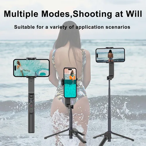 Miniatura 4 de Estabilizador de cardán para selfie, soporte para teléfono con trípode remoto inalámbrico, 1 eje, portátil, cardán para Tiktok Vlog Youtuber