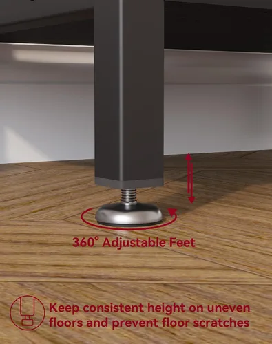 Miniatura 7 de YMYNY Estantería de 3 niveles, estantería industrial de metal con valla lateral, organizador de almacenamiento para sala de estar, oficina en casa