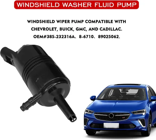 Miniatura 6 de Bomba para lavaparabrisas, OEM # 385-232316A 89025062 8-6710, bomba de limpiaparabrisas 11-513 compatible con Chevrolet Chevy, Buick, GMC, Pontiac