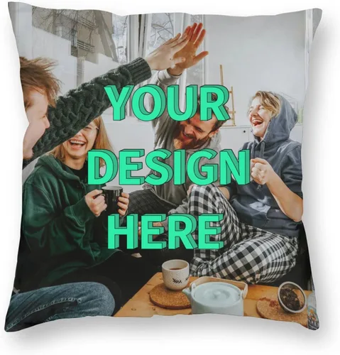 Miniatura 12 de Funda de almohada personalizada, diseño de fotos o texto, fundas de cojín impresas de dos lados, almohada personalizada para fotos de mascotas