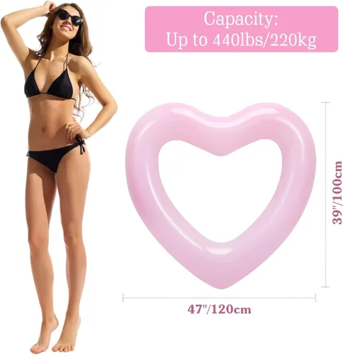 Miniatura 2 de HeySplash Flotadores de piscina, tubos de piscina para adultos, flotadores inflables divertidos para piscina, playa, lago, río, fiesta, decoración