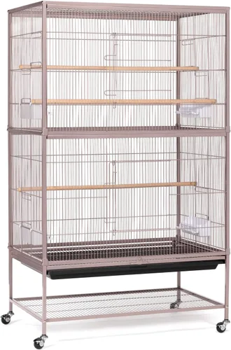 Miniatura 11 de Prevue Hendryx F050 Productos para mascotas Jaula de hierro forjado para vuelo, extra grande, negro Hammertone
