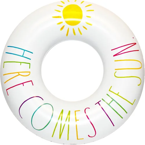 Miniatura 8 de Rae Dunn x CocoNut Float Junior Ring Float - Balsa inflable de 32 pulgadas y tubo interior de agua duradero - Conducción estable para fiestas