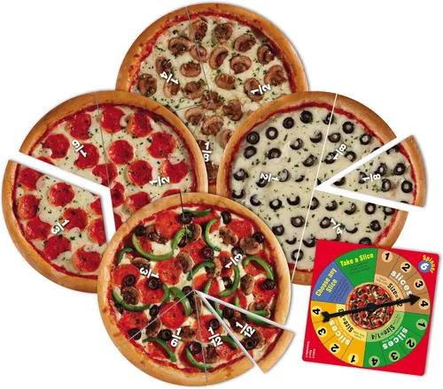 Miniatura 3 de Learning Resources LER5060 Juego de matemáticas divertido de fracciones de pizza de 1° grado en adelante (LRNLER5060)