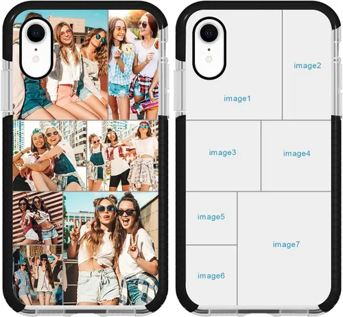 Miniatura 9 de Funda de teléfono personalizada para iPhone XR, diseño personalizado de fotos de collage de múltiples imágenes, resistente a los golpes, resistente