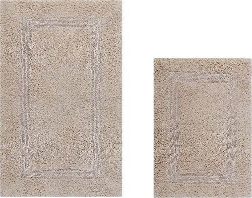 Miniatura 13 de Better Trends Alfombra de Inodoro en Forma de U Cubierta de Asiento de Inodoro de Lujo 100% Algodón Absorbente de Agua, Cubierta de Tapa Reversible
