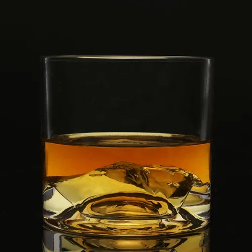 Miniatura 3 de LIITON Mont Blanc - Juego de regalo de 2 vasos de whisky de cristal pesado, vaso de bourbon grueso congelable de 1 libra cada uno, regalos de whisky